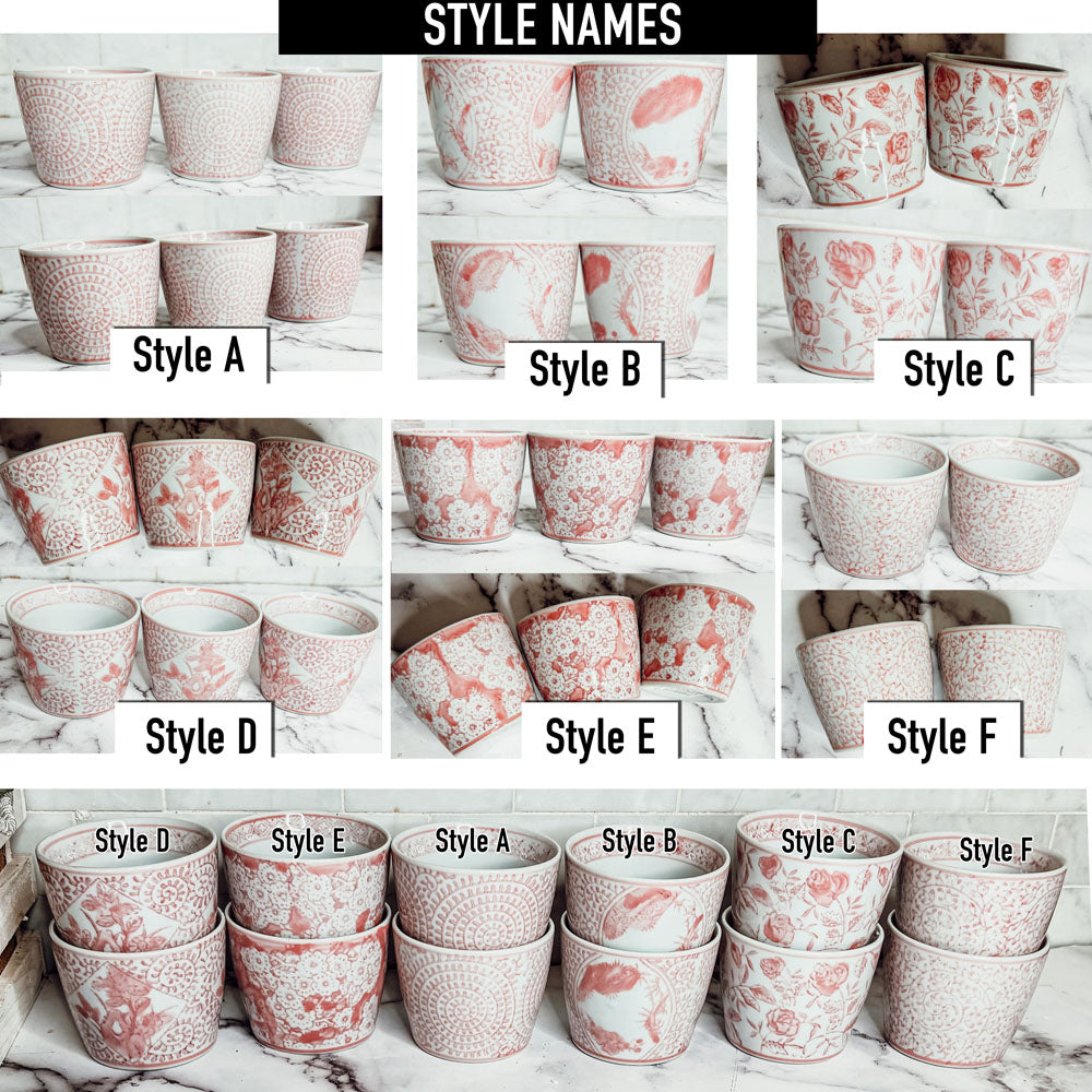 Mini Pink Cachepots Gia Roma
