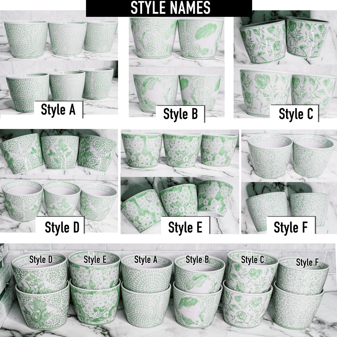 Mini Green Cachepots Gia Roma