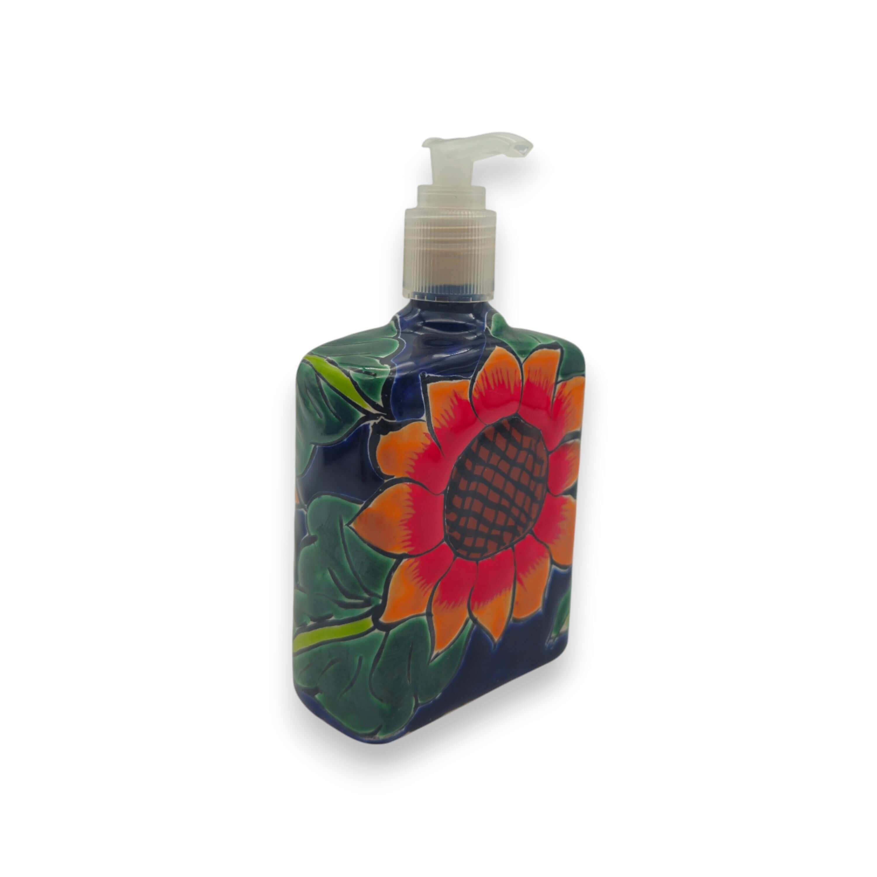 Sunflower Talavera Soap Pump | Handmade Ceramic Dispenser The Talavera Hub