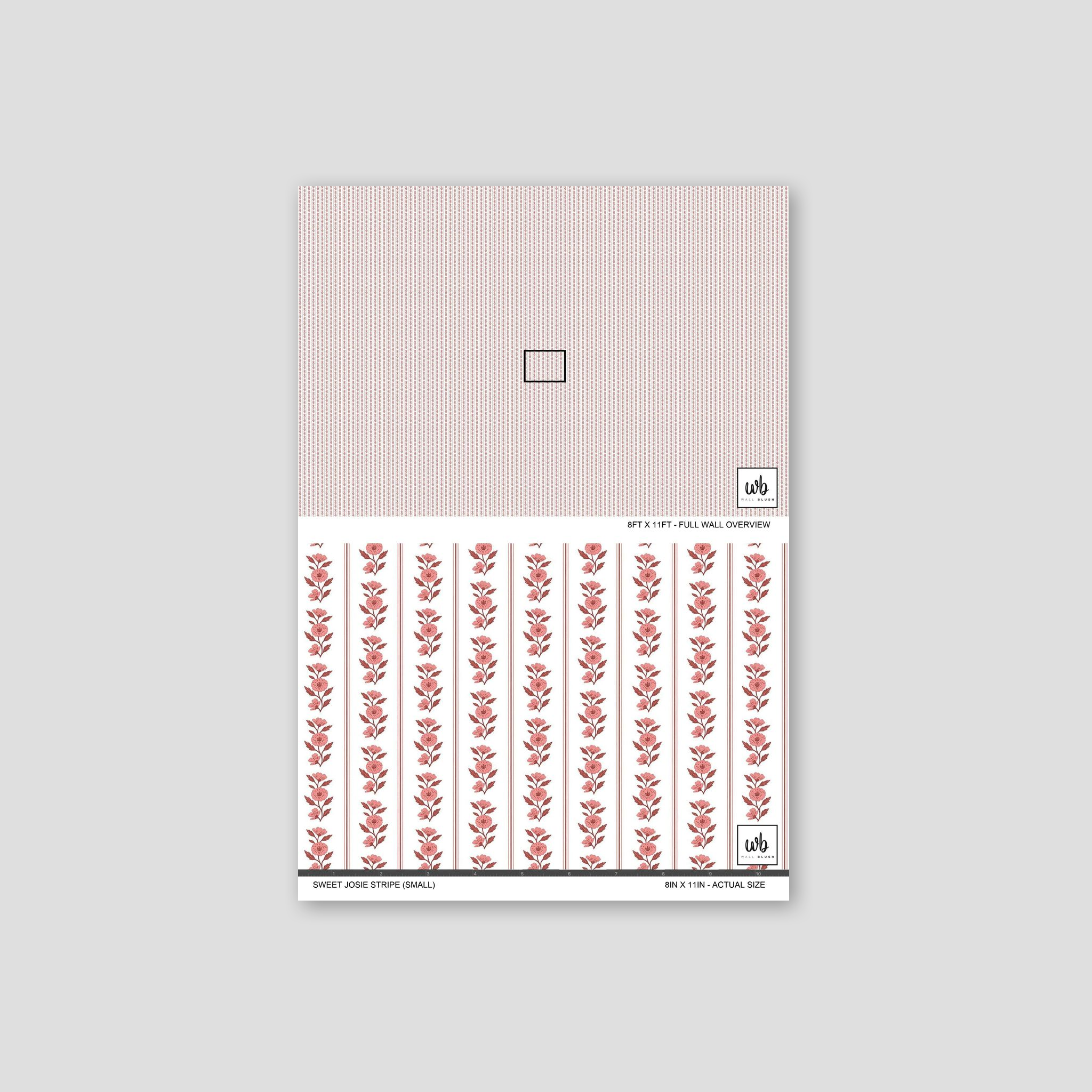 Sweet Josie Stripe (Small) Wallpaper WALL BLUSH