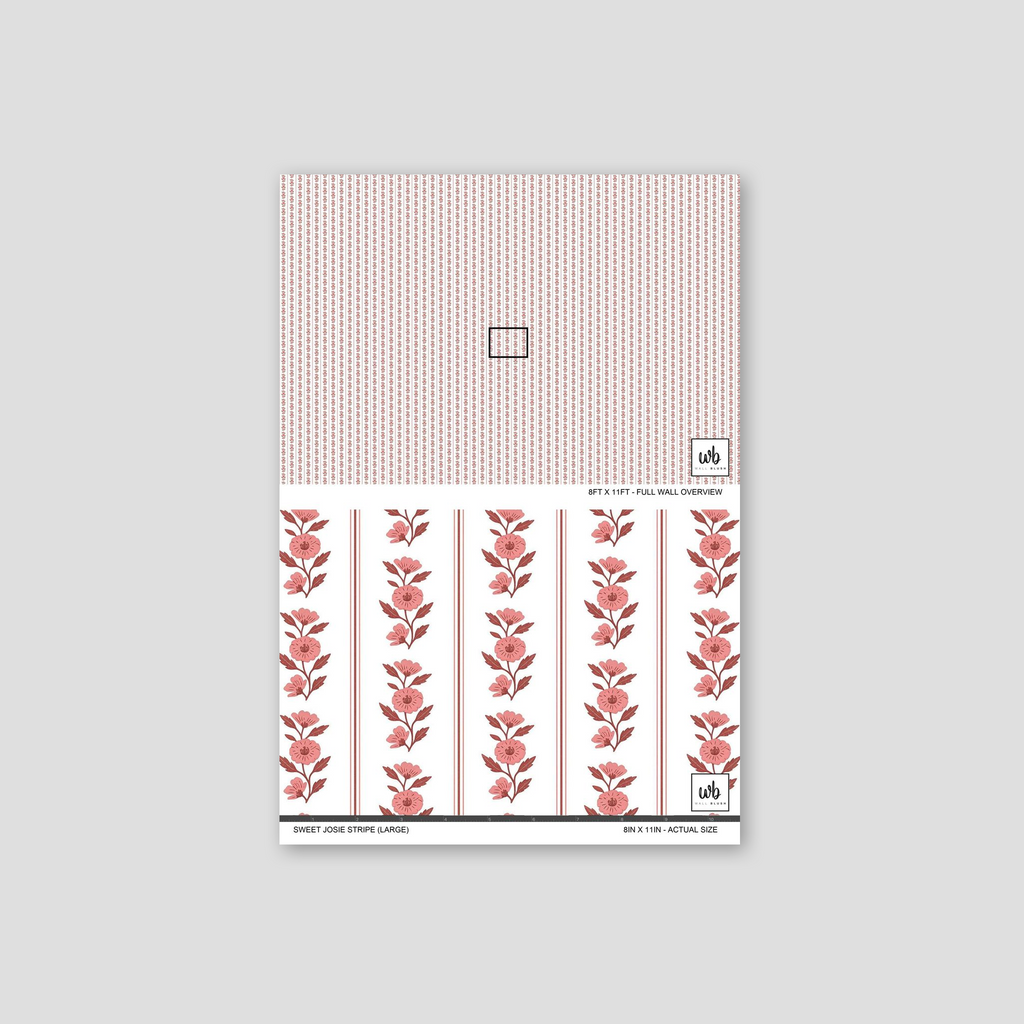 Sweet Josie Stripe (Large) Wallpaper WALL BLUSH