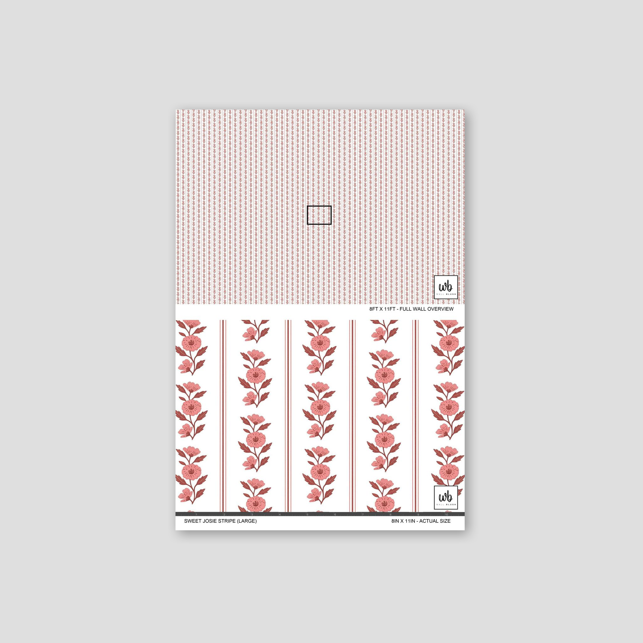 Sweet Josie Stripe (Large) Wallpaper WALL BLUSH