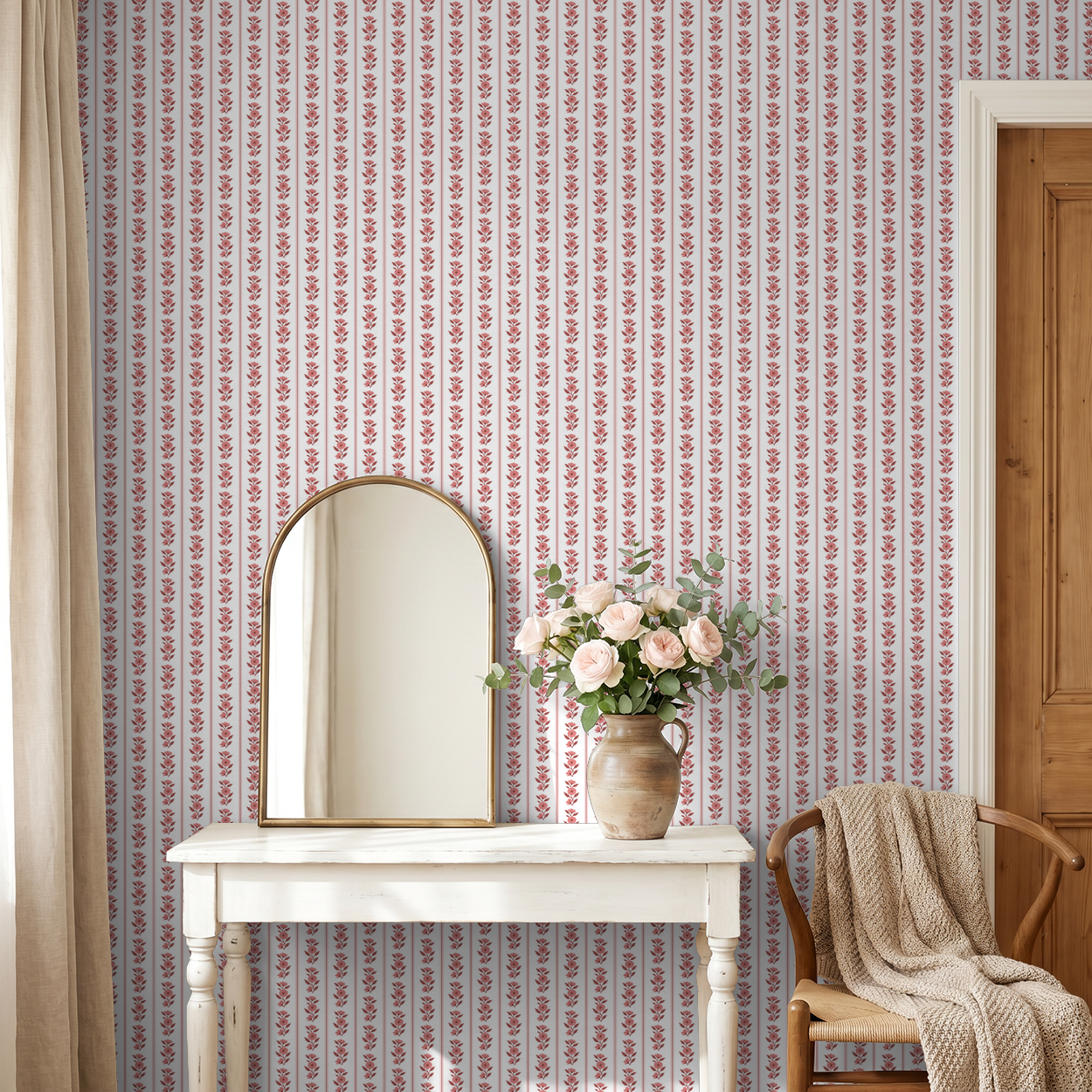 Sweet Josie Stripe (Large) Wallpaper WALL BLUSH