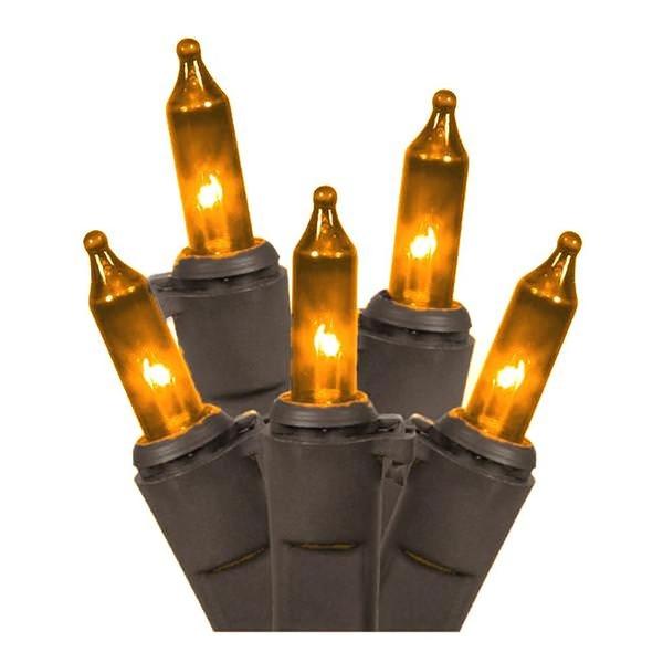 Orange Flame Mini Light String - 100 Lights - 24 Feet long The Country Christmas Loft