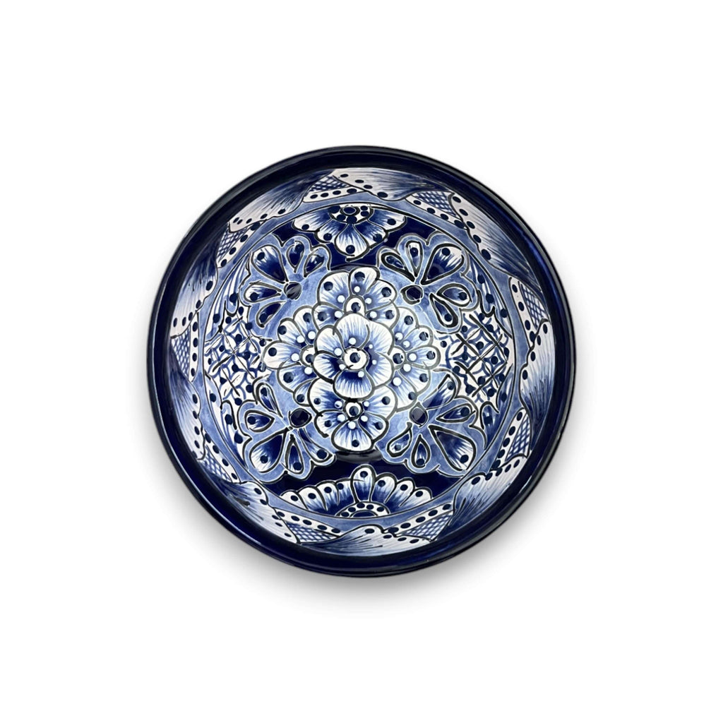 5" Talavera Blue & White Bowl | Handmade Mexican Dinnerware The Talavera Hub