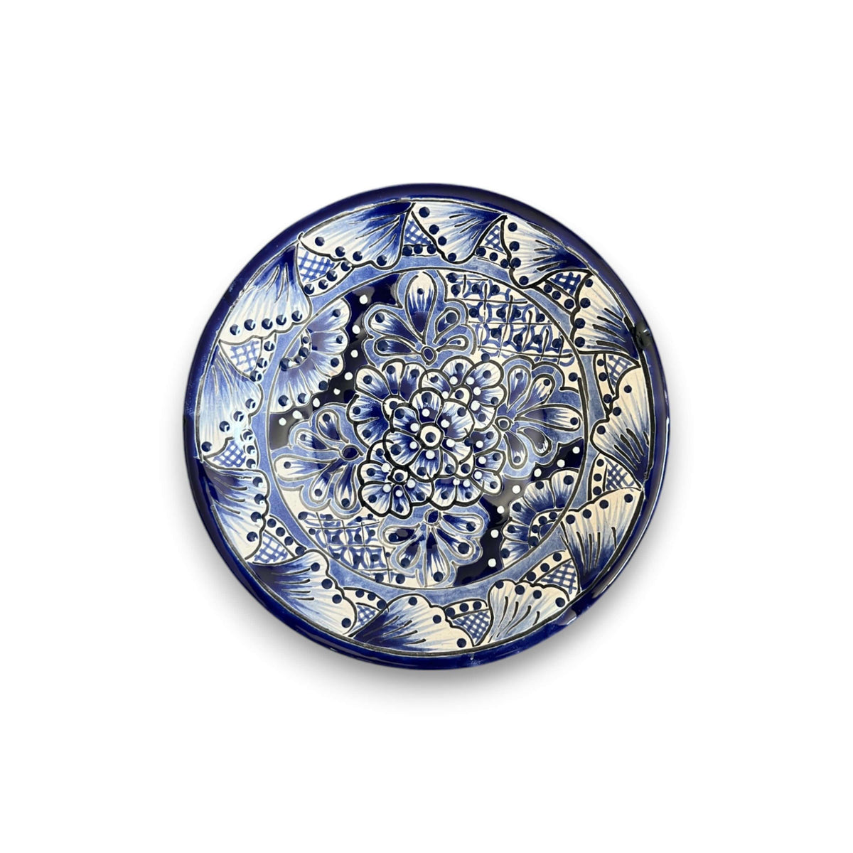 6" Talavera Blue & White Dinner Plate | Mexican Dinnerware The Talavera Hub