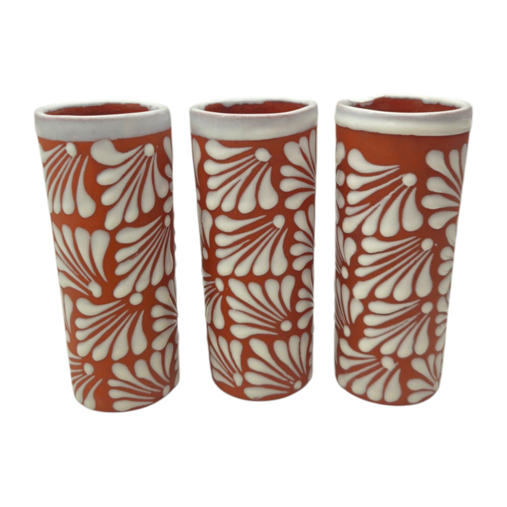 Talavera Brown & White Drinkware Set | Handmade Pitcher & Cups The Talavera Hub