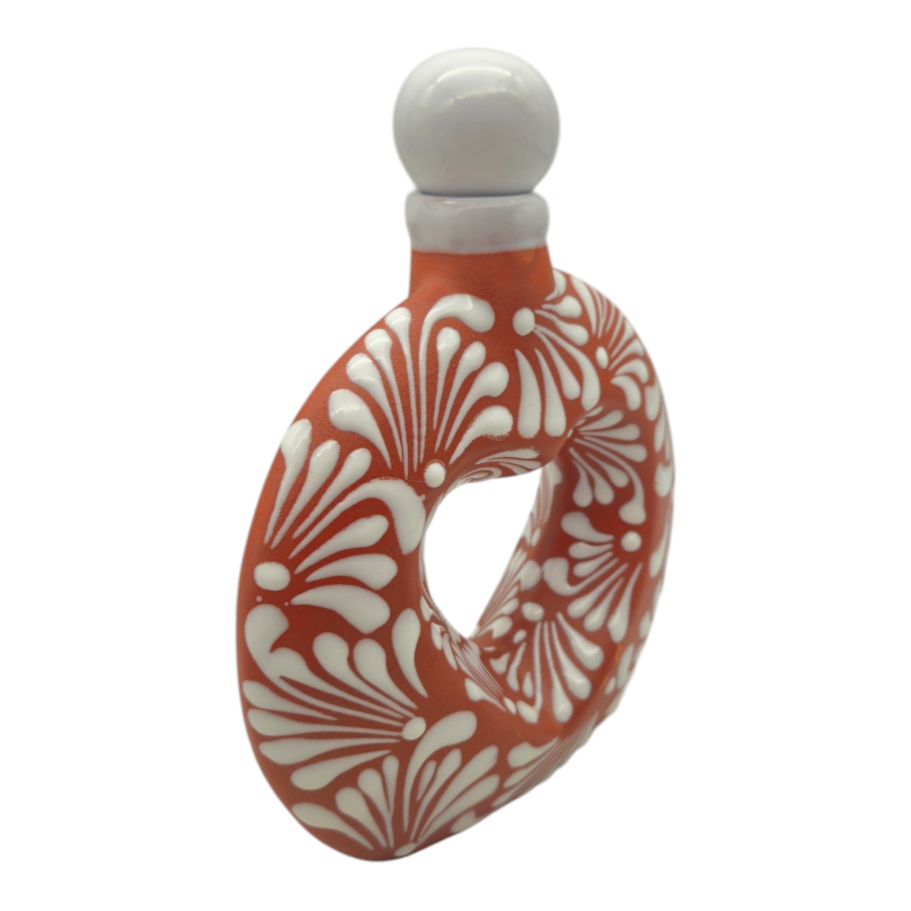 Talavera Brown & White Heart Decanter | Hand-Painted Ceramic Art The Talavera Hub