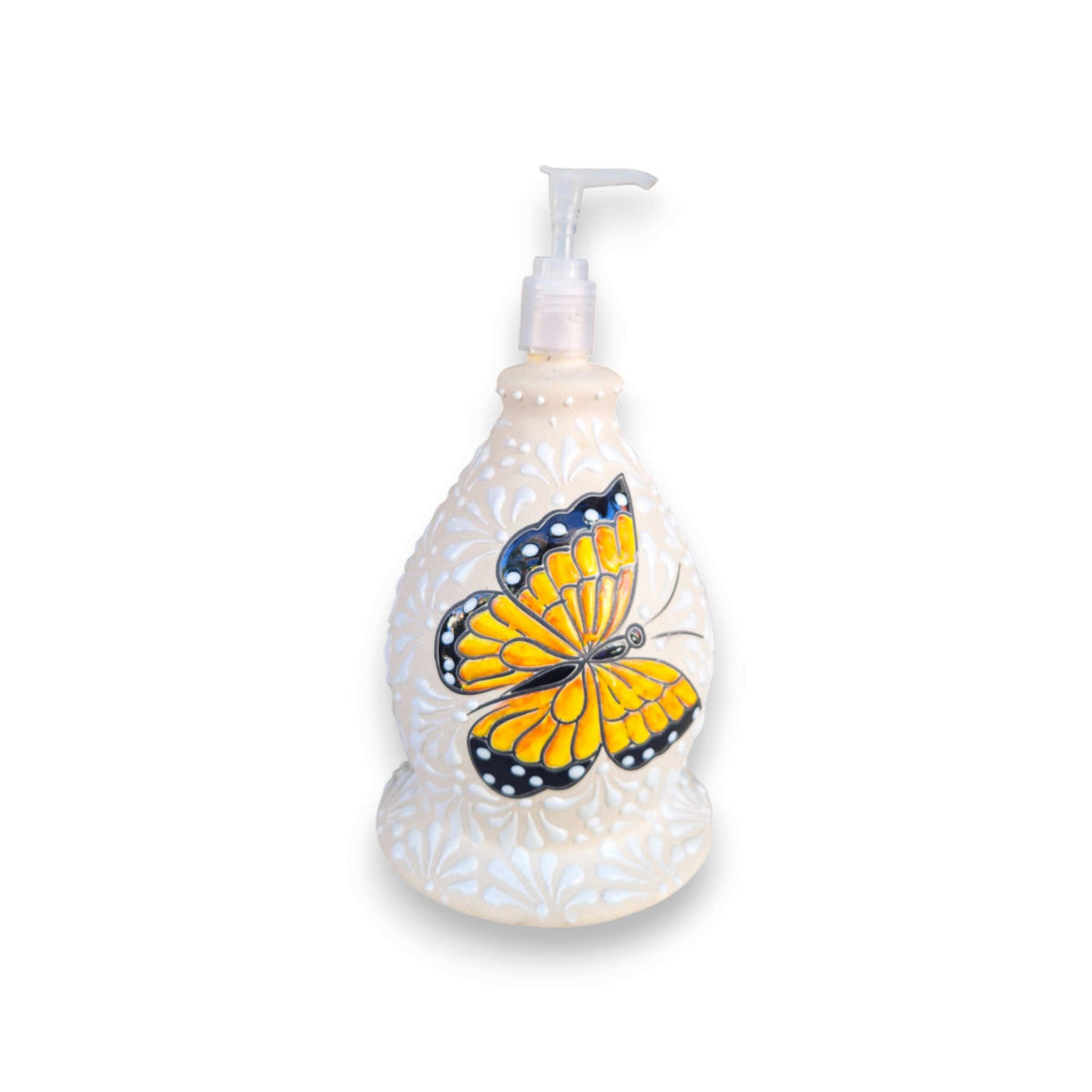 Talavera Butterfly Soap Dispenser | Hand-Painted Ceramic The Talavera Hub