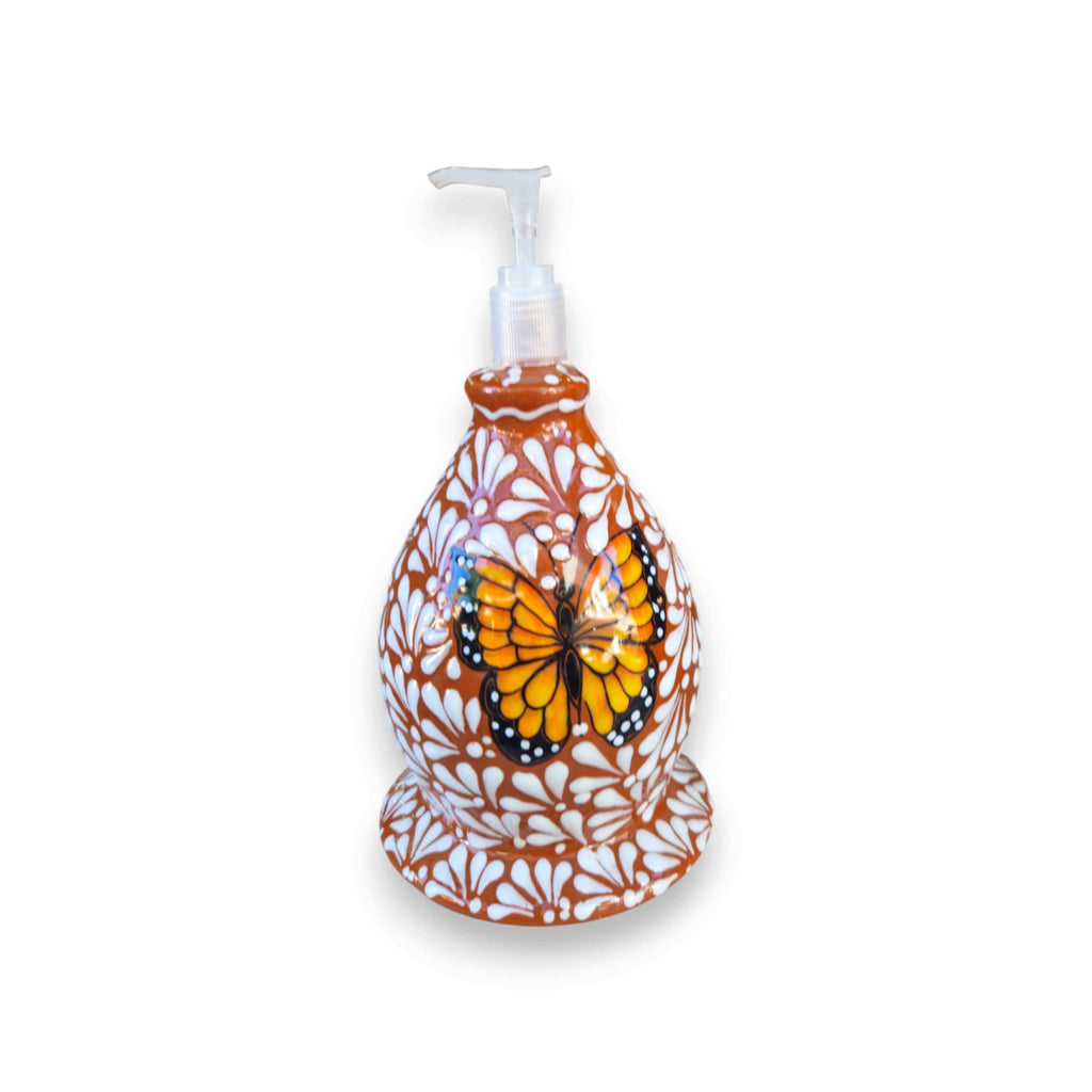 Talavera Butterfly Soap Dispenser | Hand-Painted Ceramic The Talavera Hub