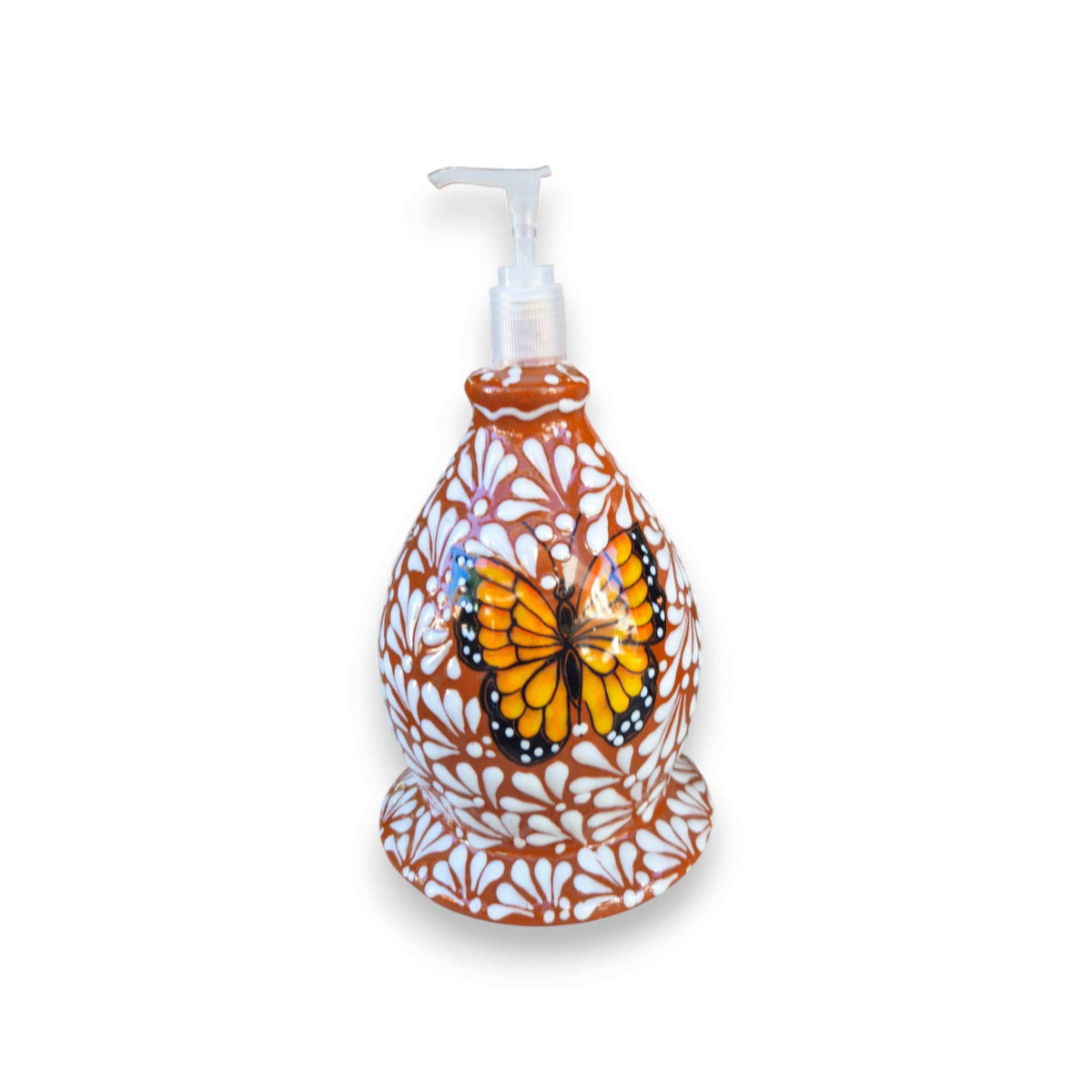 Talavera Butterfly Soap Dispenser | Hand-Painted Ceramic The Talavera Hub