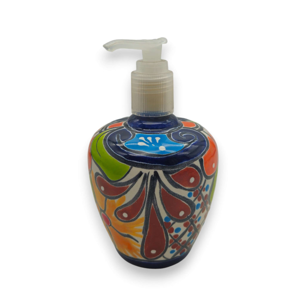 Talavera Floral Soap Pump | Hand-Painted Ceramic Dispenser The Talavera Hub