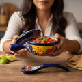 Talavera Salsa Bowl with Lid | Hand-Painted Ceramic Salsera The Talavera Hub