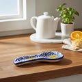 Talavera Spoon Rest | Blue & White Monarch Butterfly The Talavera Hub