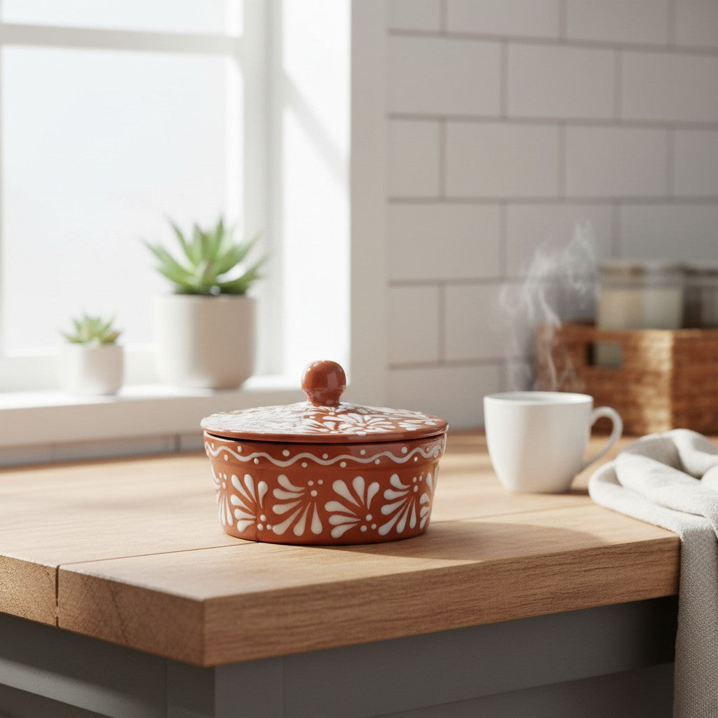 Talavera Tortilla Warmer | Glazed Terracotta Kitchenware The Talavera Hub