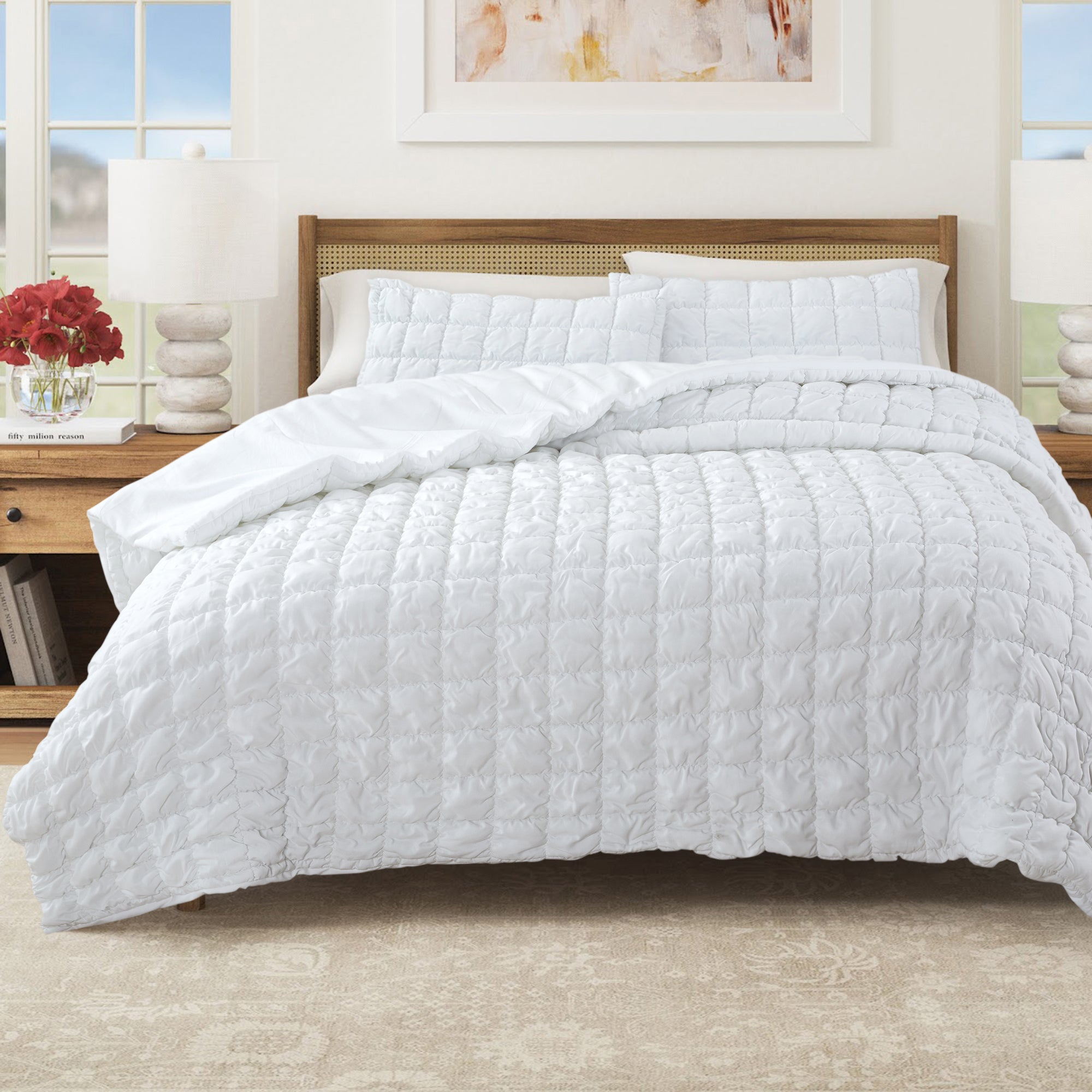 Puff Marshmallow Texture Quilt Set - Marshmallow Collection Great Bay Home