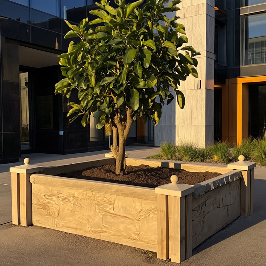 Prefabricated Concrete Garden Bed - Textured Stone HomeBridgePC
