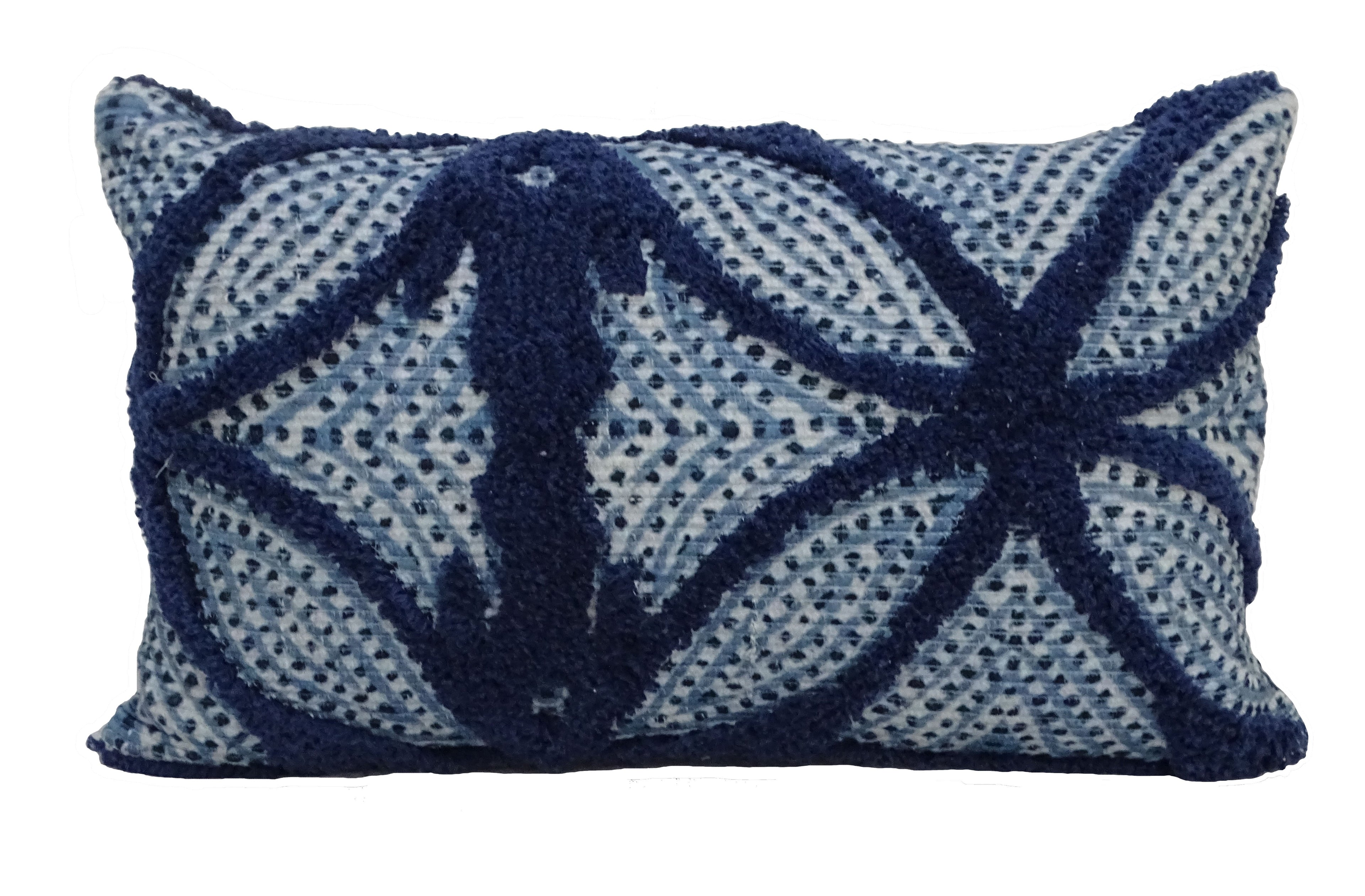 Blue Throw Pillow for couch 14" X 24" Vibhsa