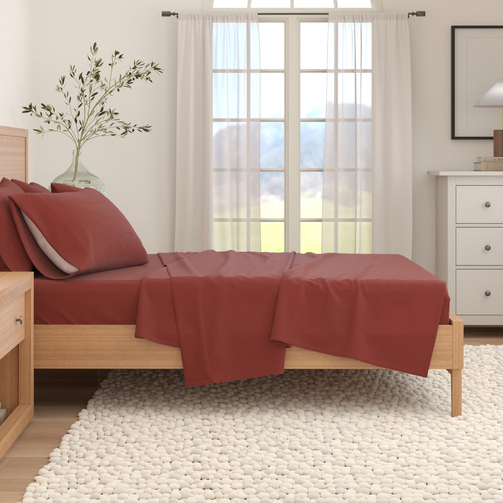 Cotton Solid Flannel Sheet - Nordic Collection Great Bay Home