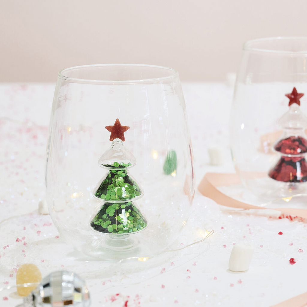 Glitter Glass Tree Drinkware Branches Designs