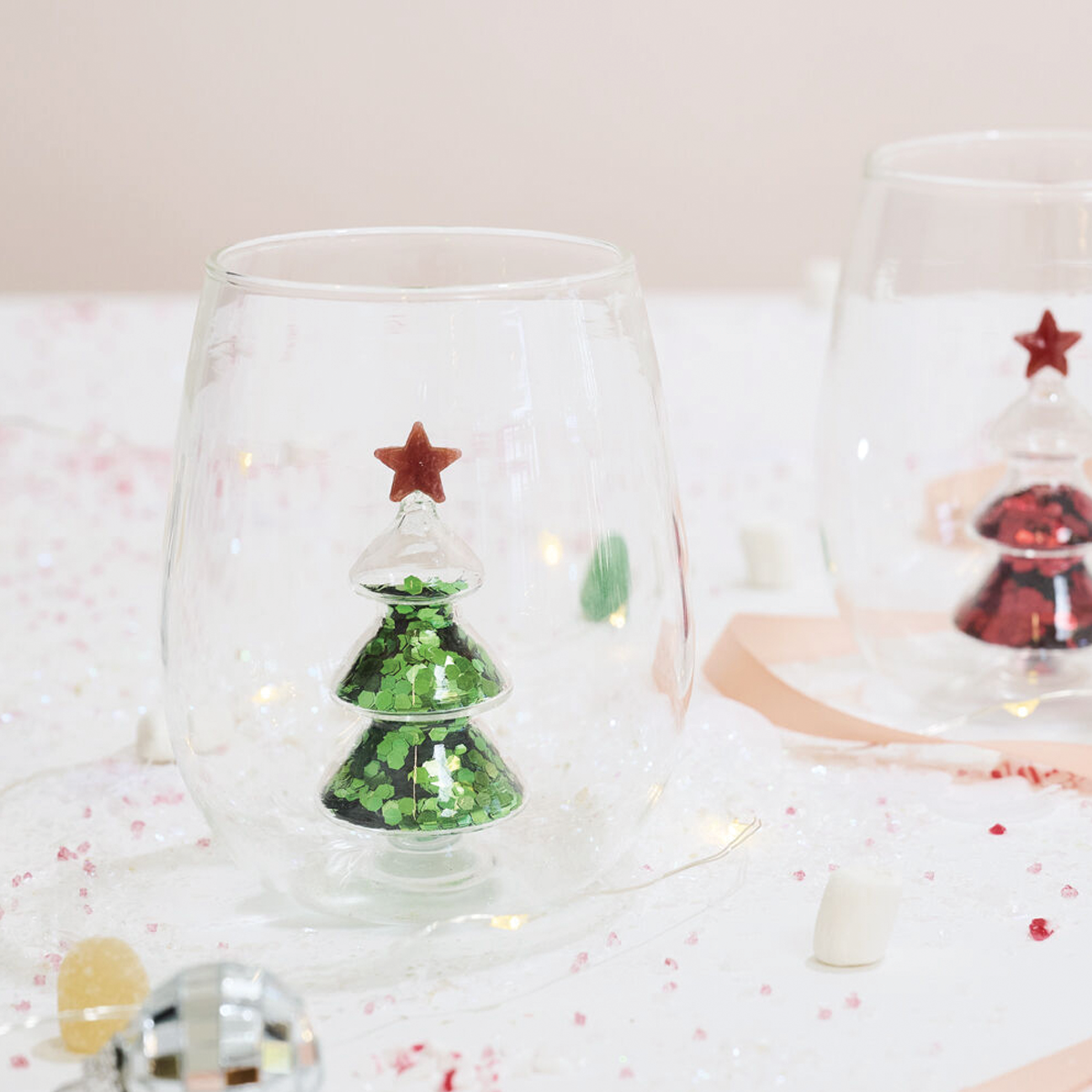 Glitter Glass Tree Drinkware Branches Designs