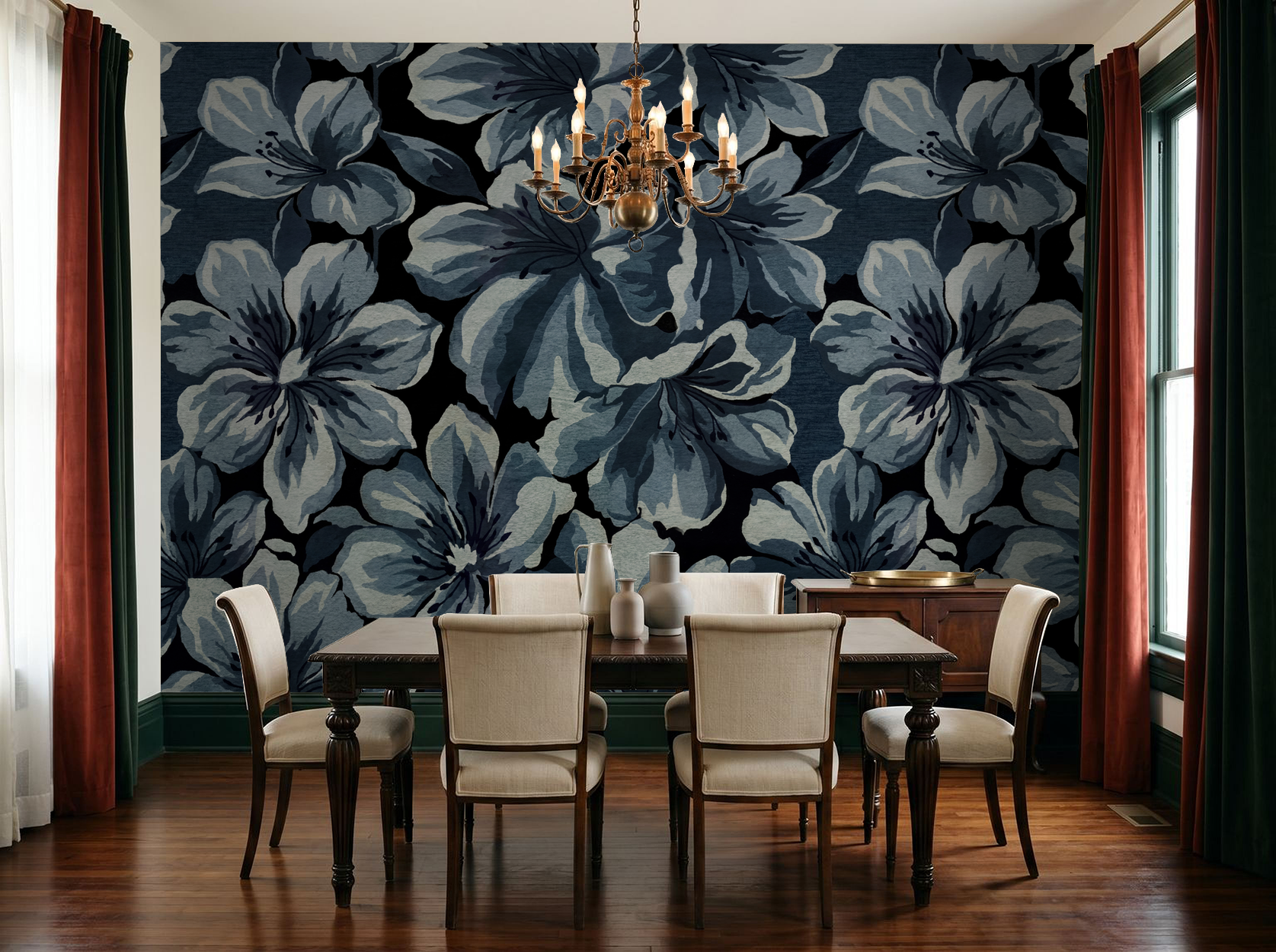 Twilight Blooms Wallpaper WALL BLUSH