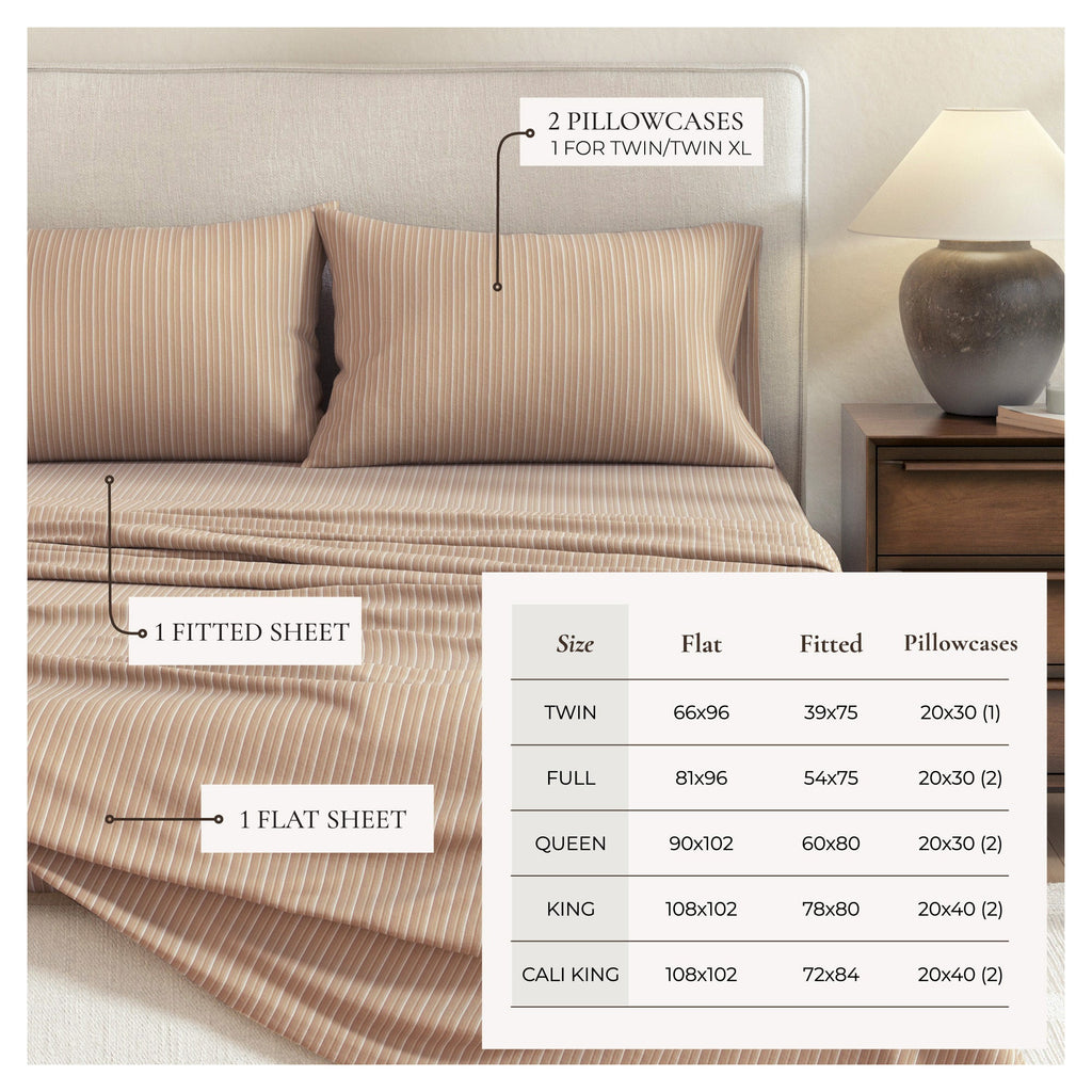Turkish Cotton Flannel Sheet Set - Plaid & Stripe Collection Great Bay Home