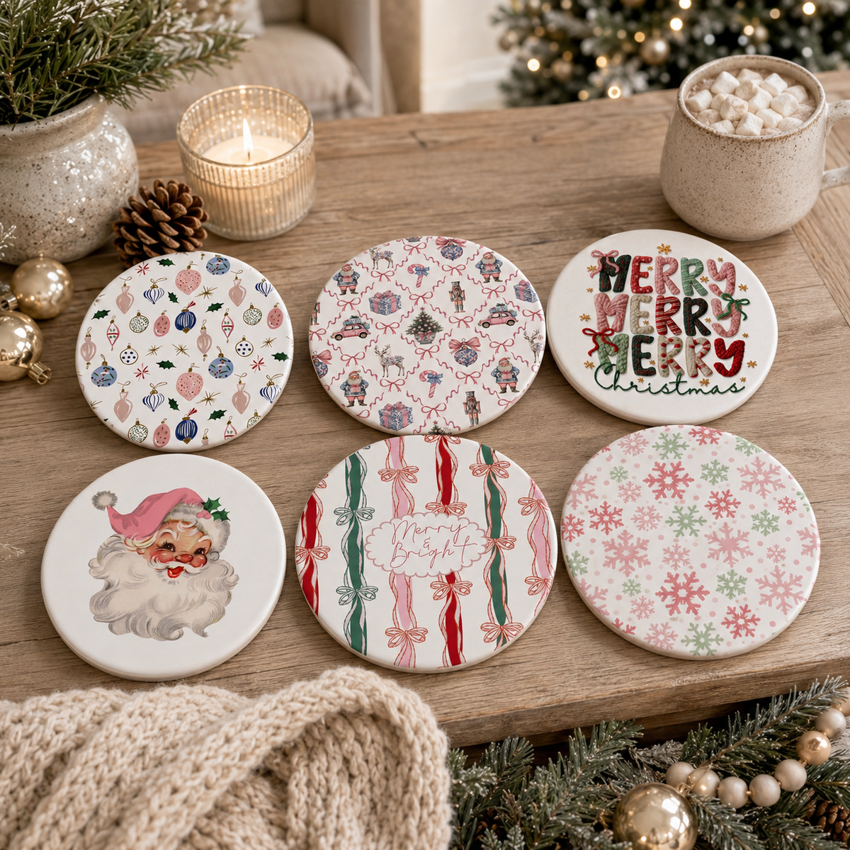 Christmas Coasters Gia Roma