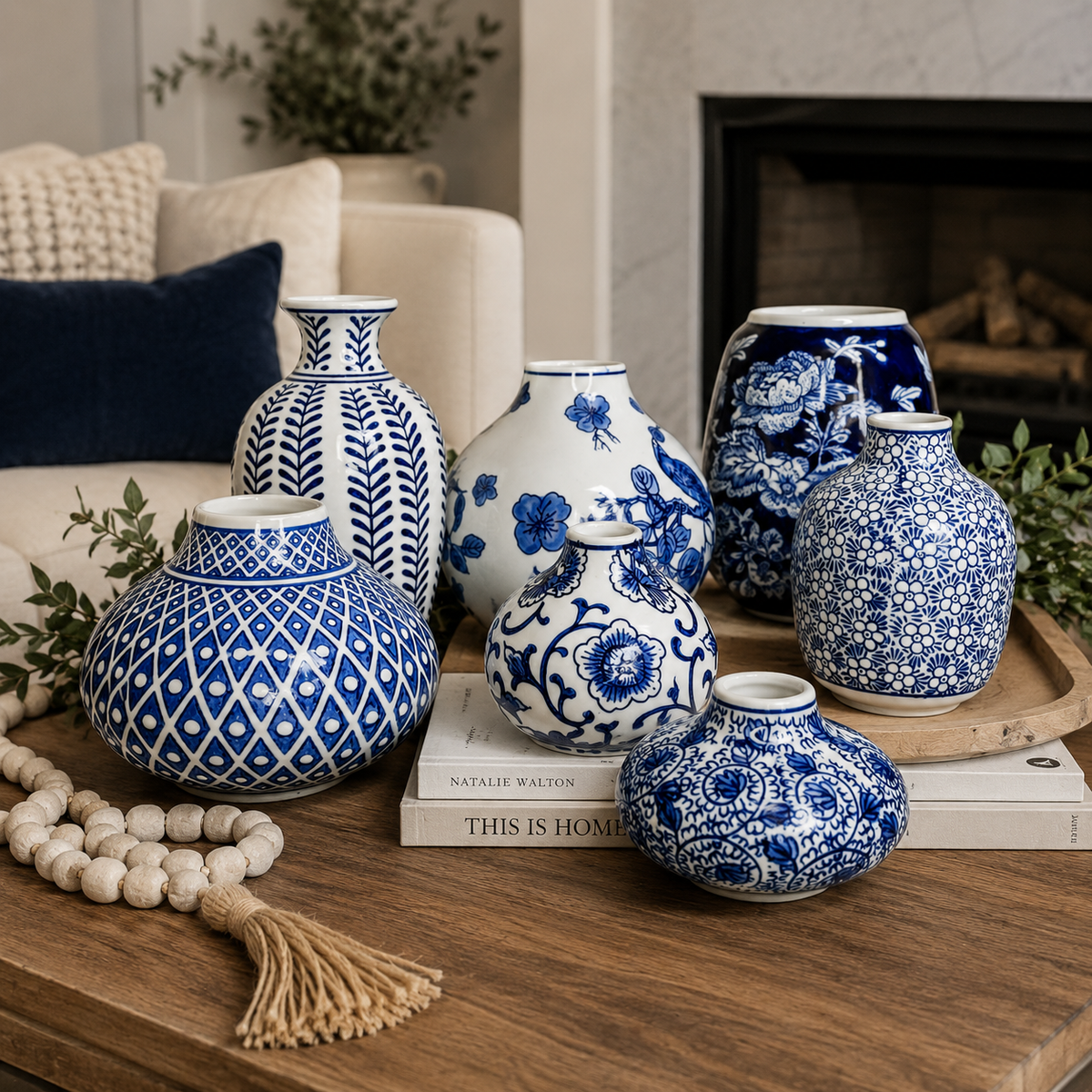 Samira Blue Vases Gia Roma