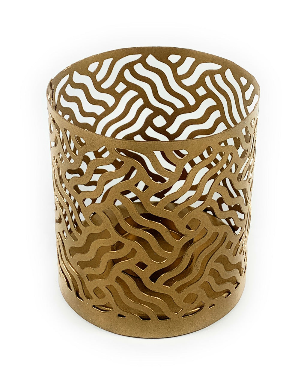 Votive Candle Holders Set of 2 Golden Vibhsa