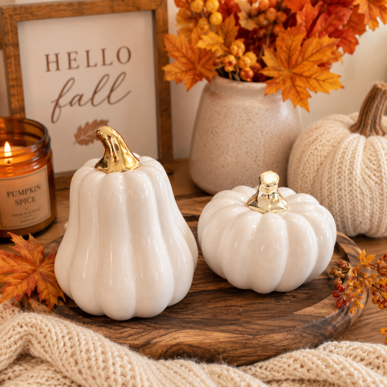 White Luxe Pumpkin Gia Roma