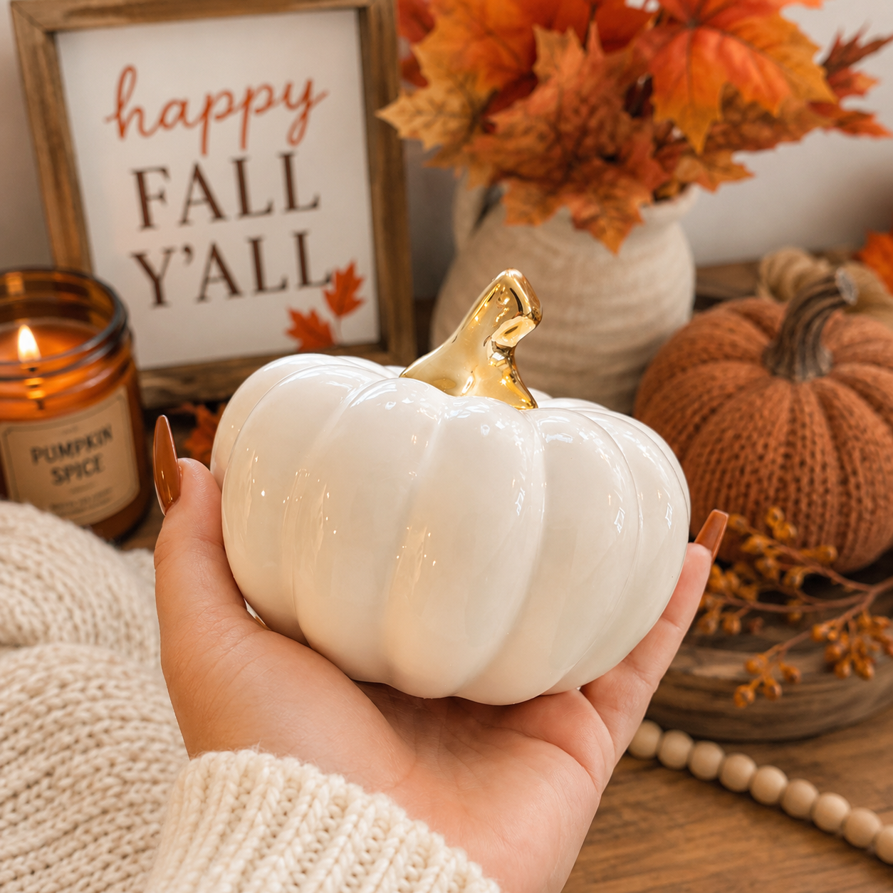 White Luxe Pumpkin Gia Roma