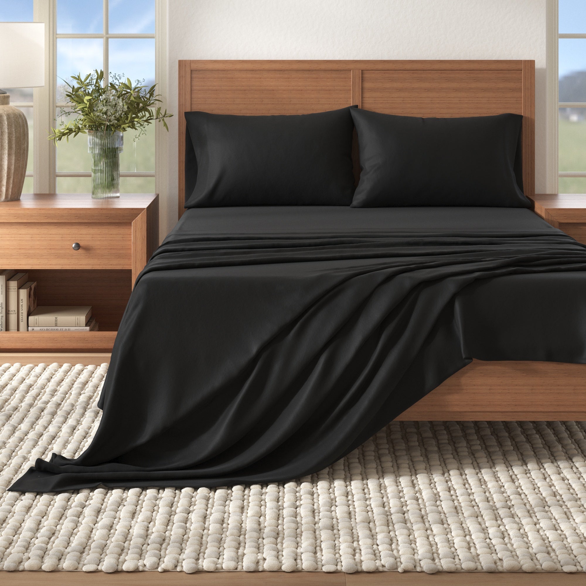 Cotton Solid Flannel Sheet - Nordic Collection Great Bay Home