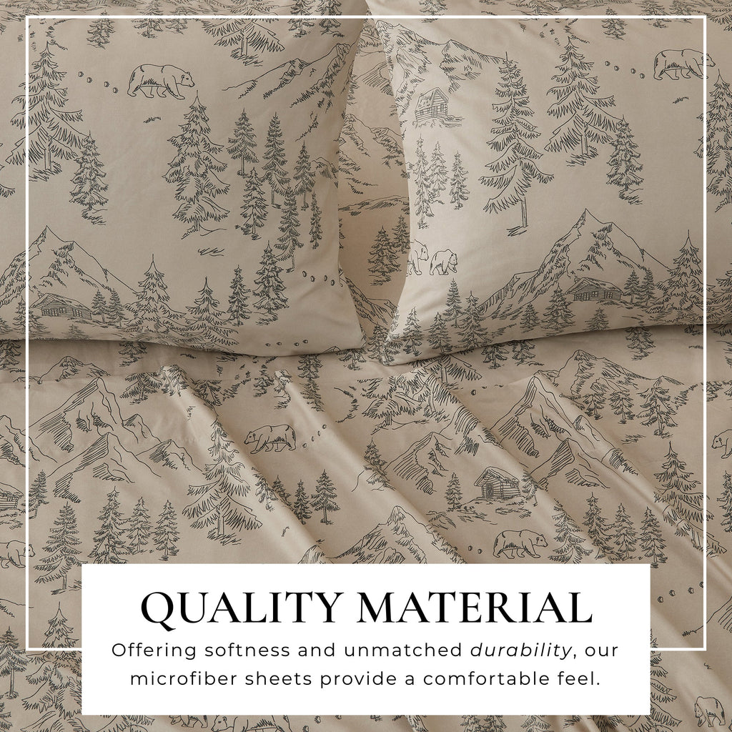 Lodge Printed Sheet Set - Mountain Ridge Collection Great Bay Home