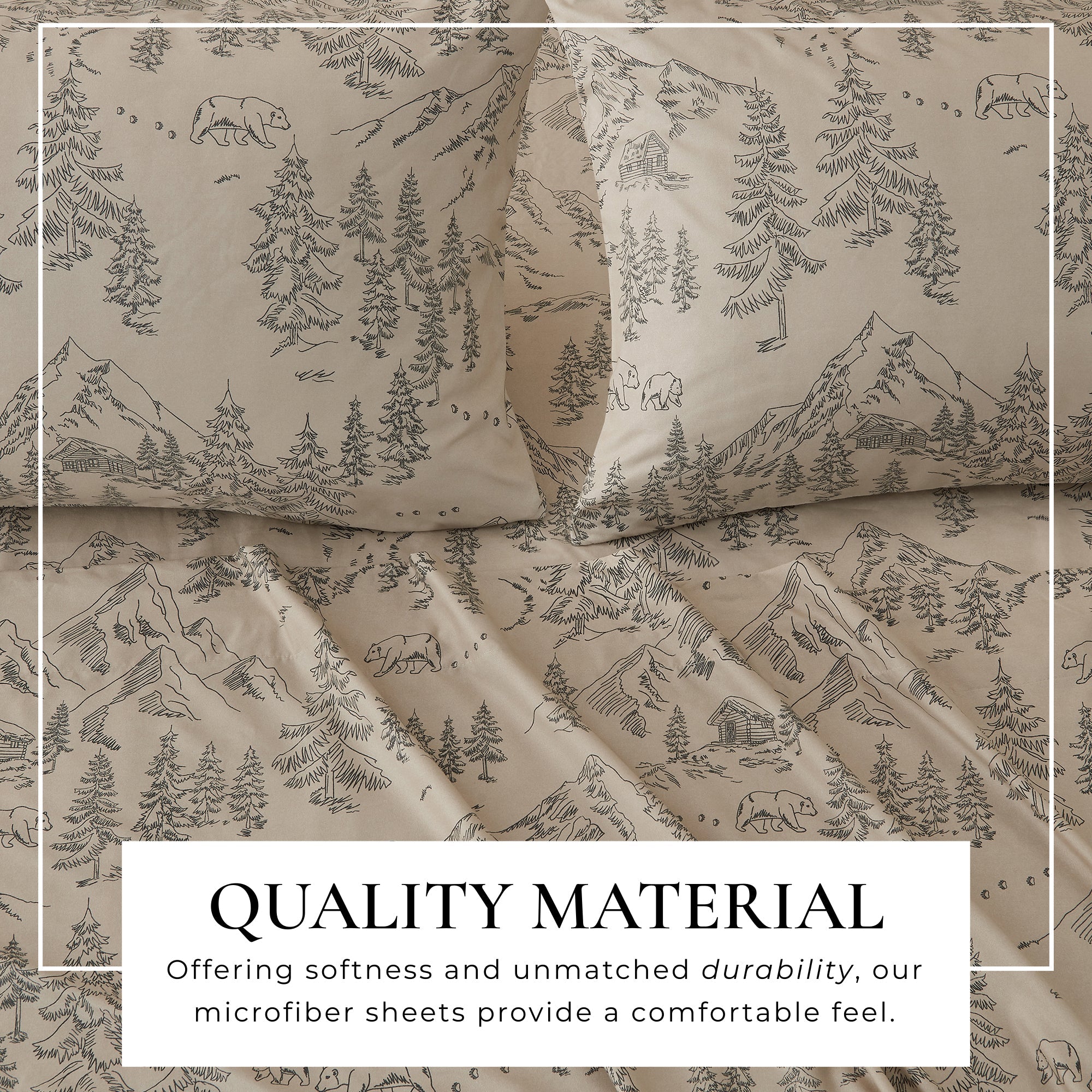 Lodge Printed Sheet Set - Mountain Ridge Collection Great Bay Home