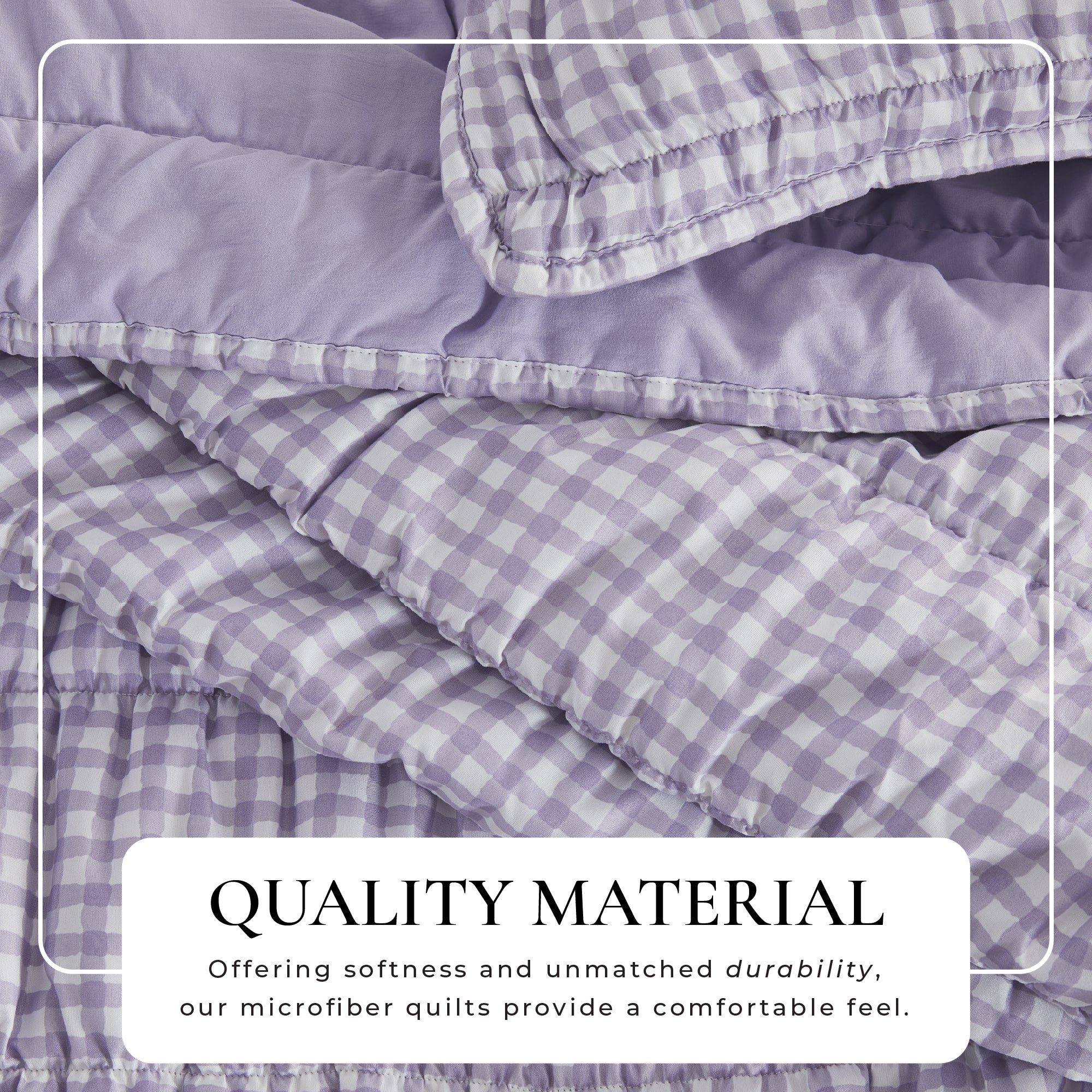 Gingham Printed Quilt Set - Gingham Collection Great Bay Home