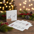 50 Ct Santa Leading Reindeer Paper Dinner Napkins Thenestedfig