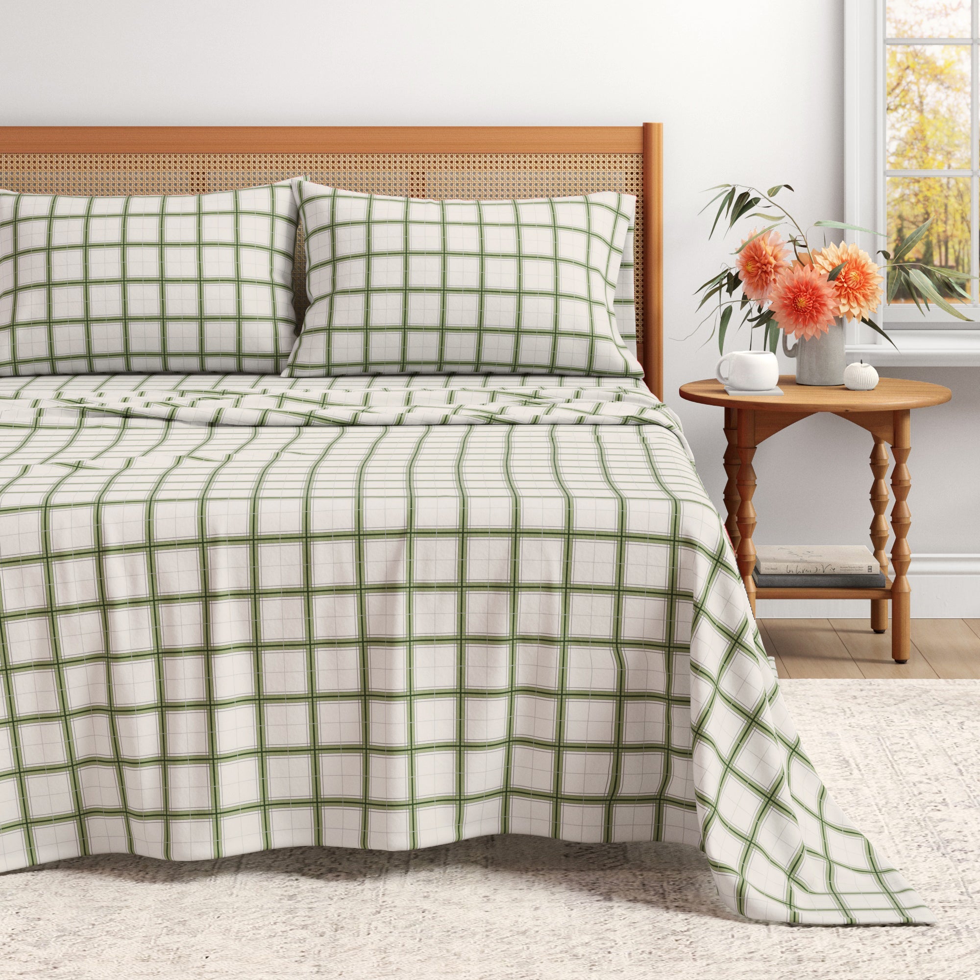 Turkish Cotton Flannel Sheet Set - Plaid & Stripe Collection Great Bay Home