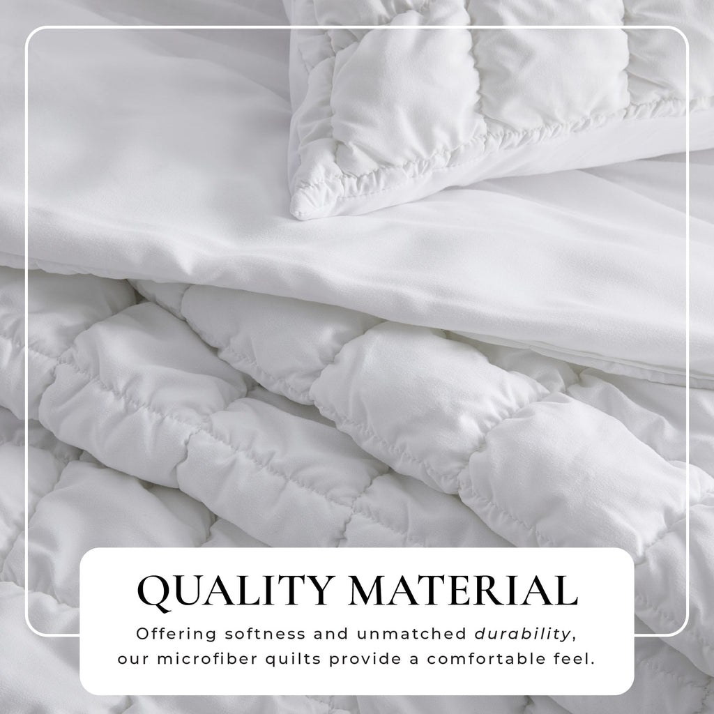 Puff Marshmallow Texture Quilt Set - Marshmallow Collection Great Bay Home