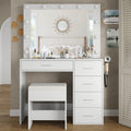 5-Drawer LED Mirror Vanity Desk - Vektaya Yanosaku Sotre