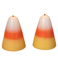 Candy Corn B/O Lighted Wax Candles - 2 Piece Set The Country Christmas Loft