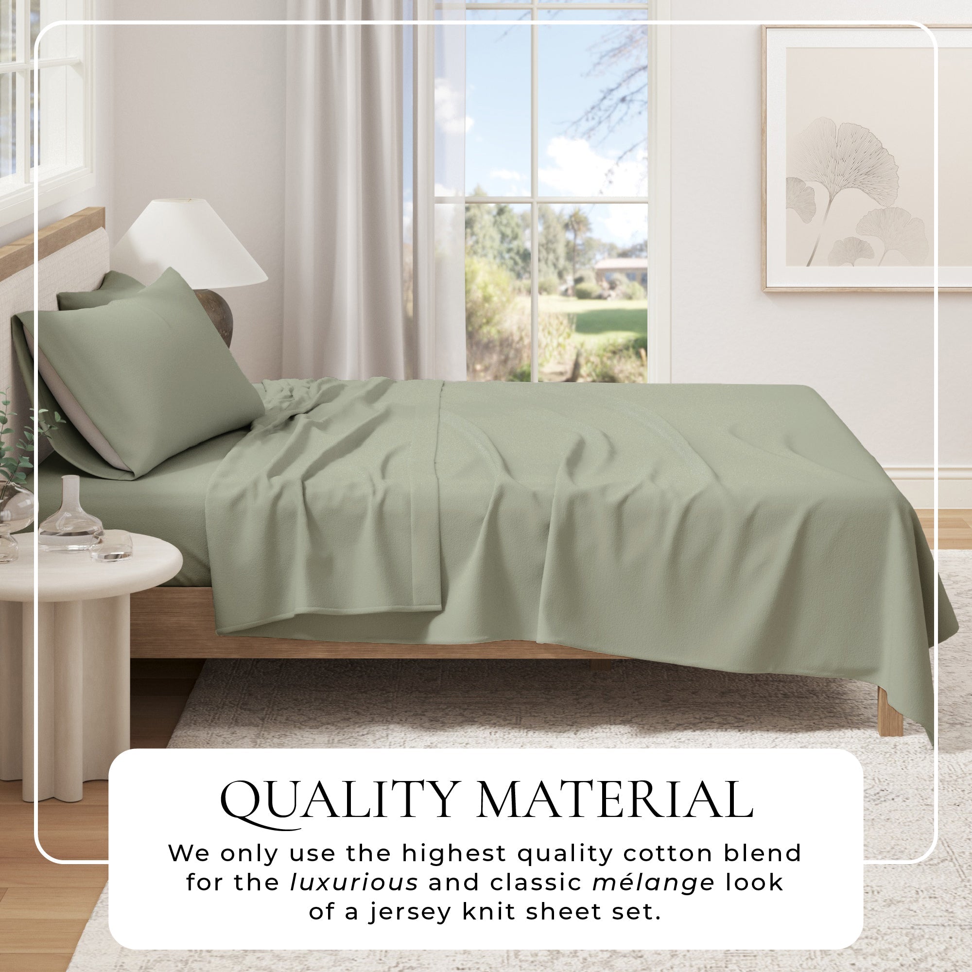 100% Organic Cotton Jersey Knit Sheets Great Bay Home