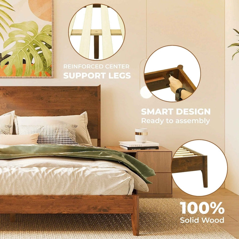 Haven Solid Wood Bed Frame Megsu