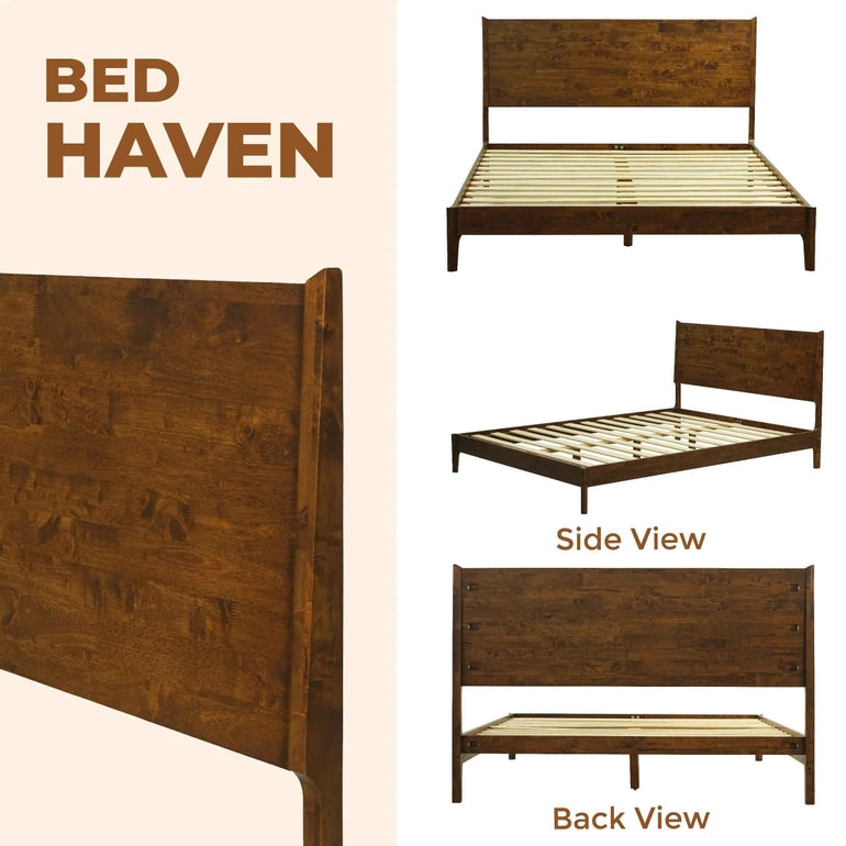 Haven Solid Wood Bed Frame Megsu