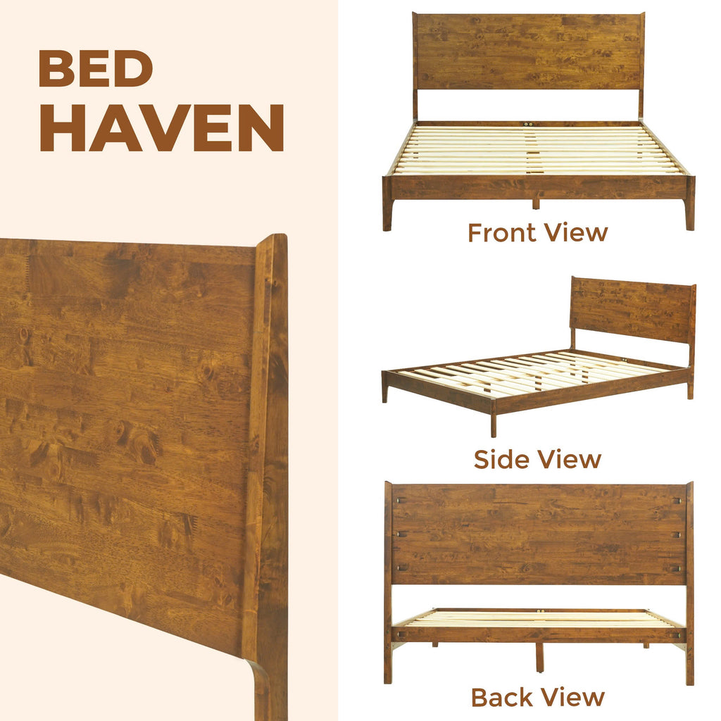 Haven Solid Wood Bed Frame Megsu