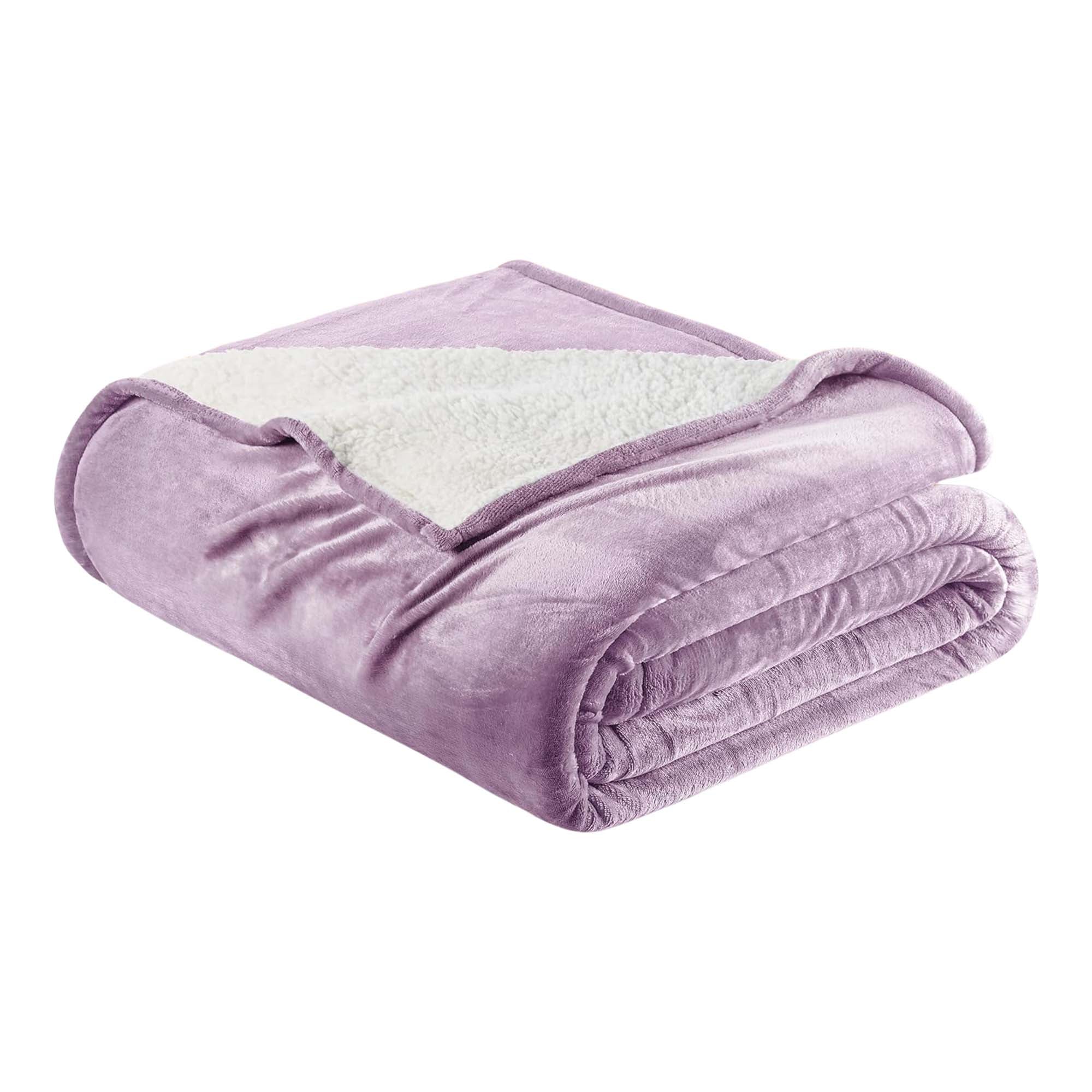 Velvet Plush Sherpa Bed Blanket - Sherpa Fleece Collection Great Bay Home